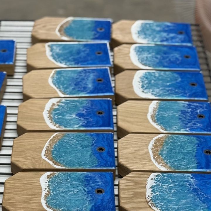 流動畫樹脂燈座